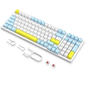 ZIYOULANG K3MAXメカニカル ゲーミング キーボード ホットスワップ対応 有線 96% 100キー 赤軸 標準ANSI配列 US｜ageha-shop