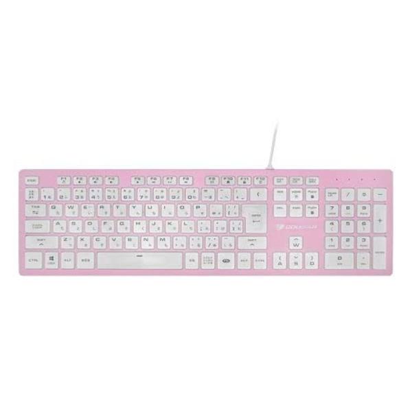 COUGAR ゲーミングキーボード VANTAR AX Pink 有線 シザースイッチ アルミニウム...