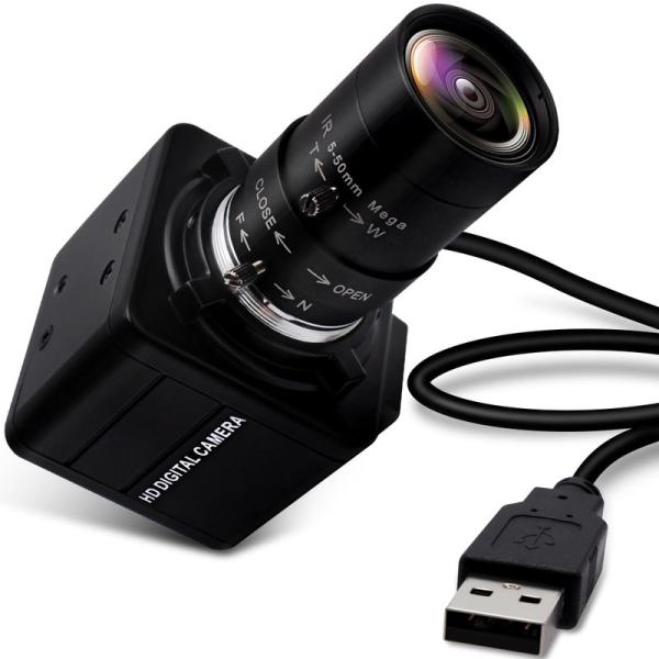 4K USBカメラ ELP ウェブカメラ 2160p 30fps 5-50mm 10X バリフォーカ...