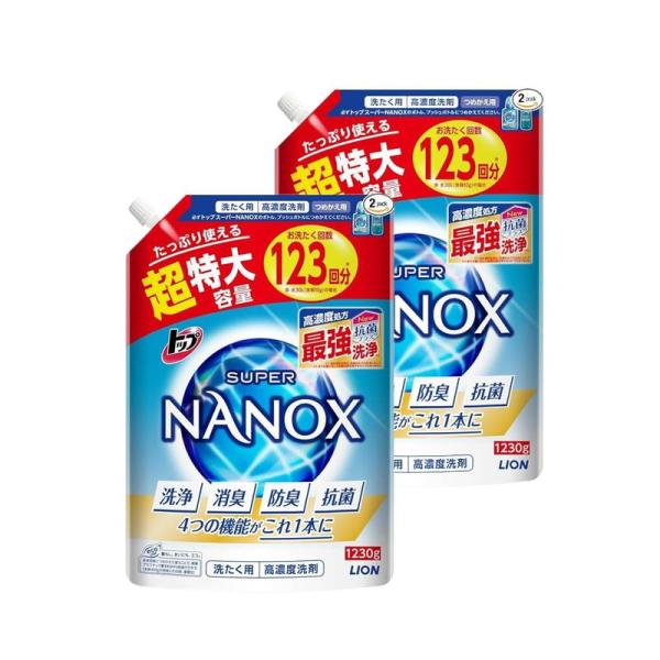 トップスーパーNANOX 詰替用超特大 1230g × 2個セット