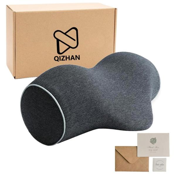 QIZHAN 首枕 ネックピロー ポリウレタンフォーム 立体構造 低反発 通気性よ い 丸洗い可能 ...
