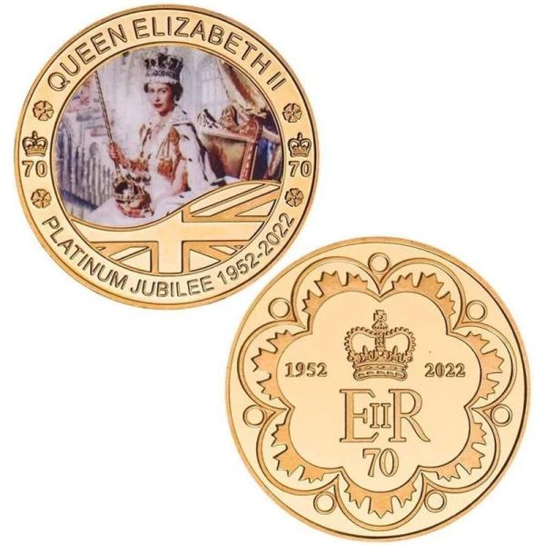 英国限定 エリザベス女王 プラチナジュビリー 在位70周年 記念 英国王室 バッキンガム宮殿 記念コ...