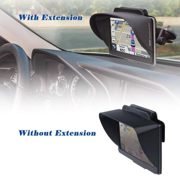 TFY GPSカーナビサンバイザー+ サンバイザー延長カバー、7インチ持ち運べる車用GPSに適用しま...
