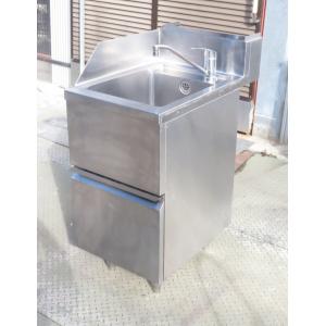 業務用食洗機・食器洗浄機用2槽シンク・流し台・ダストボックス付き 幅