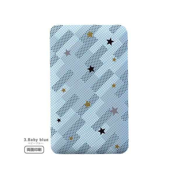 モバイルバッテリー 5000mAh Shooting Star 幾何学柄 星 ベイビーブルー