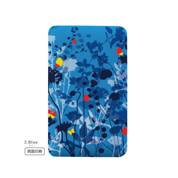 モバイルバッテリー 5000mAh 蝶々 ボタニカル ブルー
