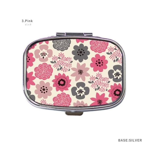 ピルケース アクセサリーケース 北欧風 フラワー 花 ピンク
