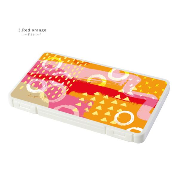 マスクケース 日本製 抗菌 持ち運び 軽量 コンパクト ペイント柄 幾何学柄 星 レッド オレンジ