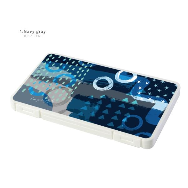 マスクケース 日本製 抗菌 持ち運び 軽量 コンパクト ペイント柄 幾何学柄 星 ネイビー グレー