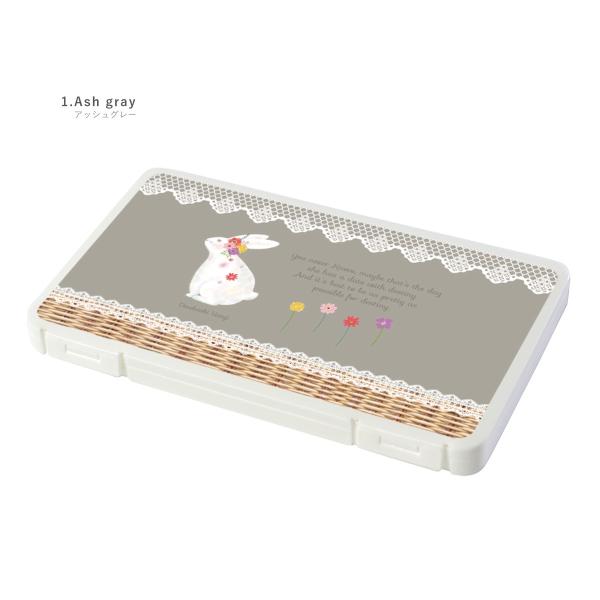 マスクケース 日本製 抗菌 持ち運び 軽量 コンパクト うさぎ バスケット レース 花 フラワー ア...