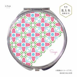 希少♦️ヴィンテージ♦️取り替え可能 花柄レース♦️楕円形ミラー♦️送料込 コンパクトミラー 手鏡 名入れ 両面印刷 ダブルミラー 四角型 拡大鏡
