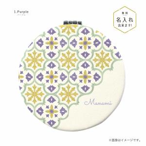 コンパクトミラー 手鏡 名入れ 両面印刷 ダブルミラー 丸型 拡大鏡