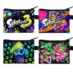 スプラトゥーン3 小物入れ 財布 スプラトゥーン3 グッズ がま口 ポーチ ポケット 4点セット ポリエステル 収納 カラー多数