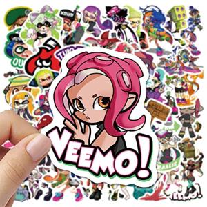 スプラトゥーン シール ステッカー 50枚セット 貼り紙 ノートパソコン マグカップ スーツケース ステッカー 自転車 携帯 シール 飾り おし