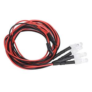 RCカーLEDライト 5mm 5-11V RC 1/10 ラジコン LEDライト RCカーLEDヘッドライト リモコン車の改造と修理用 (No.