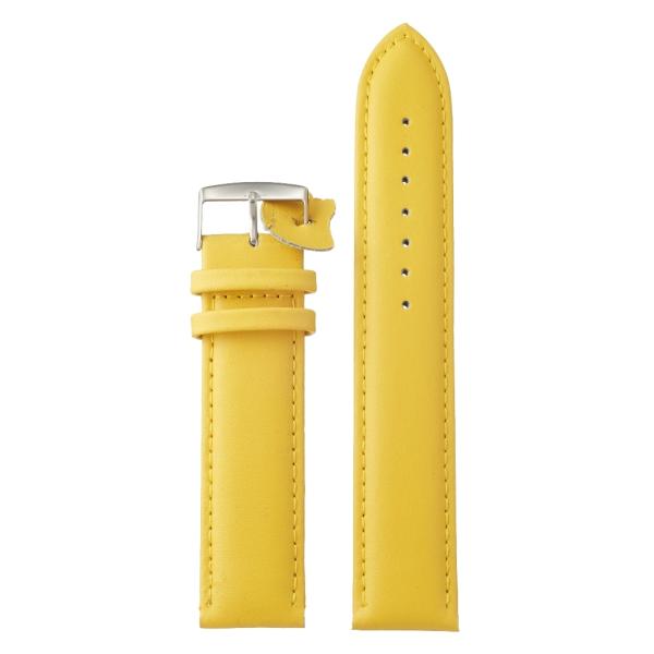 Diloy 22mm ロングサイズ レザー 腕時計ベルト 302 エッセンシャル バンド 本革(イエ...