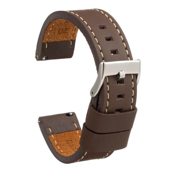 Diloy 腕時計 ベルト 22mm 本革 ロングサイズ オイルレザー バンド 384EL ヴィンテ...