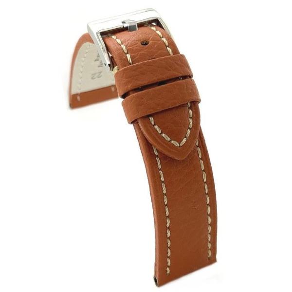 Diloy 腕時計 ベルト カーフレザー ステッチ フラットモデル Ref.376 ライトブラウン ...