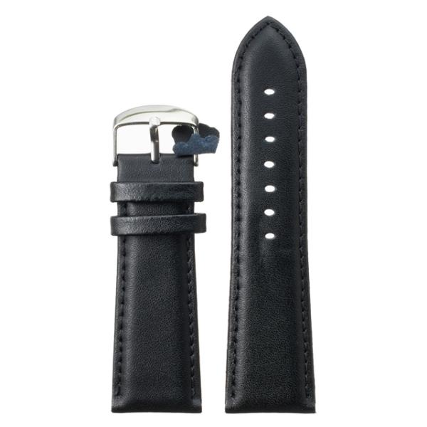 Diloy 腕時計 ベルト 30mm 本革 幅広 ワイド レザー バンド 302EA ブラック