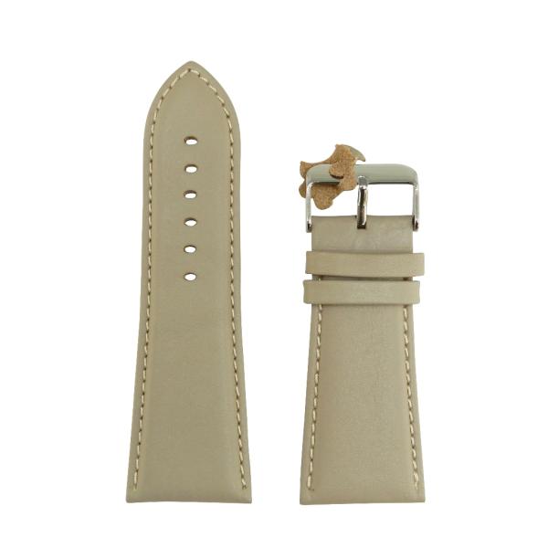 Diloy 腕時計 ベルト 32mm 本革 幅広 ワイド レザー バンド 302EA ベージュ