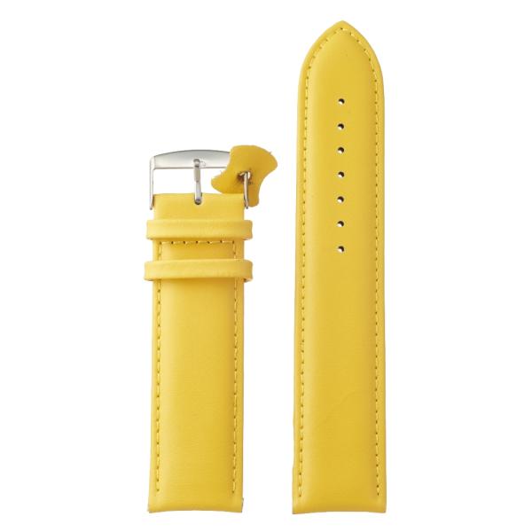 腕時計 ベルト ロングサイズ 本革 24mm レザー バンド Diloy 302エッセンシャル イエ...
