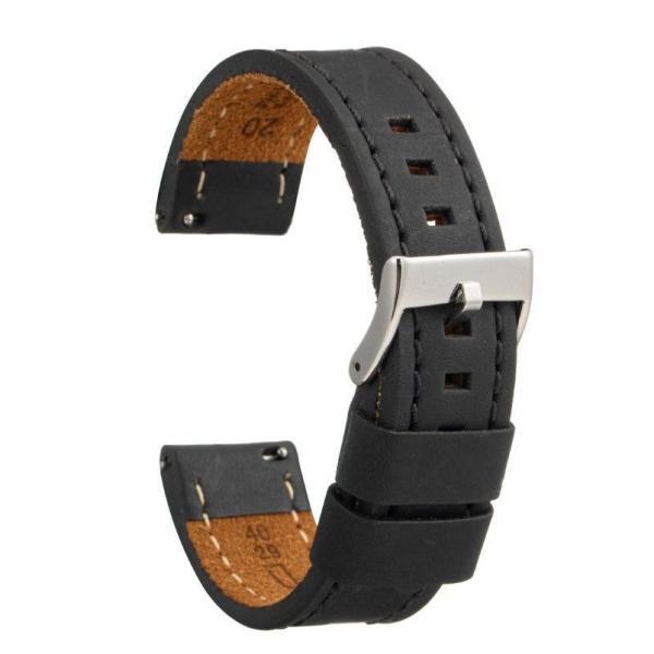 Diloy 腕時計 ベルト 22mm 本革 ロングサイズ オイルレザー バンド 384EL ヴィンテ...