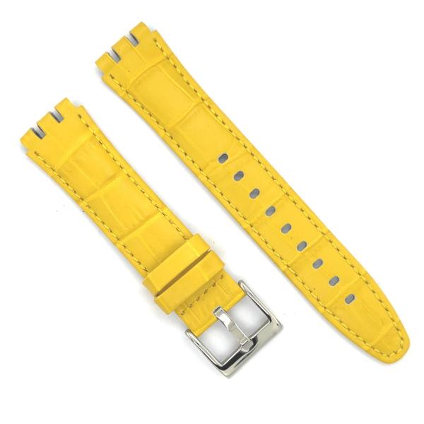 互換品 Diloy Swatch スウォッチ カーフレザー 本革 腕時計ベルト バンド 19mm(2...