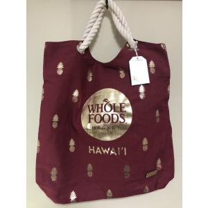 WHOLE FOODS】デラックストートバッグ プルメリア ハワイ限定 