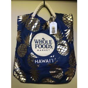 WHOLE FOODS ホールフーズ トートバッグ ハワイ パイナップル ショッピングバッグ エコバ...