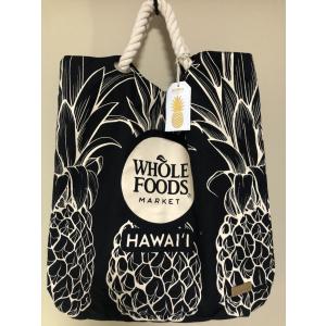 WHOLE FOODS ホールフーズ トートバッグ ハワイ パイナップル ショッピングバッグ エコバ...