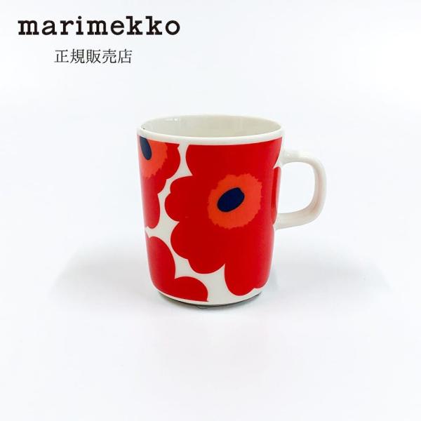 マリメッコ　マグカップ　Unikko（ウニッコ） 250ml　ホワイト×レッド　北欧　ギフト　食器　...