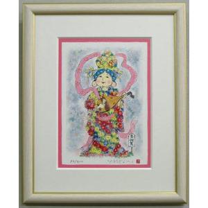 吉岡浩太郎　バラ 風水版画 IPC38 恋愛運 赤いバラ 吉岡浩太郎 ＜ 絵画と額縁の