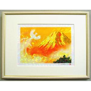 吉岡浩太郎の富士山と桜の絵 桜 絵画 富士山 風景画 版画 ジークレー 吉岡浩太郎 「富士桜