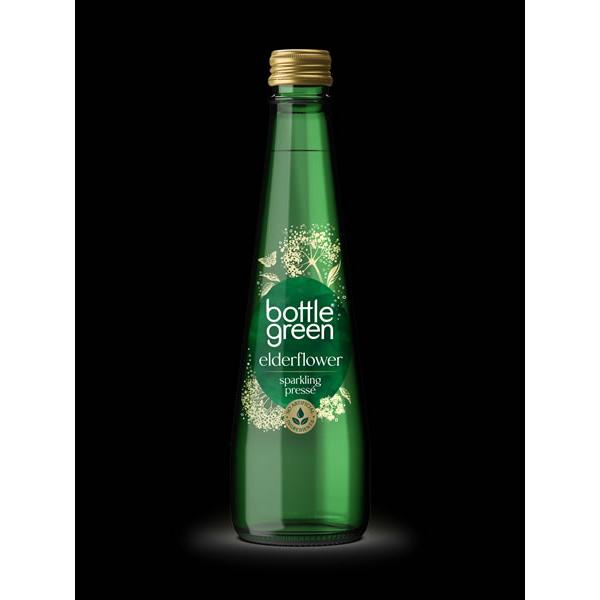 ボトルグリーン（BOTTLE GREEN） スパークリング エルダーフラワー 発泡炭酸水 グラス(ビ...