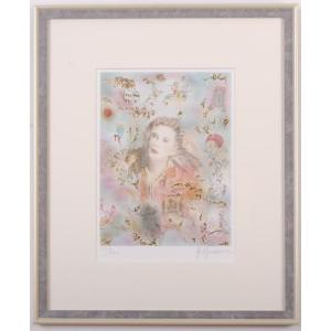 花 絵画 静物画 アネモネ インテリア リトグラフ 版画 ベルナール