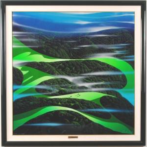 シム・シメール アフリカ・ライジング・2 インテリア 絵画 象 キリン