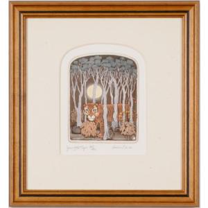 グラハム クラーク 絵画 虎 絵 銅版画 インテリア プレゼント コレクション 新築祝い 開店祝い 誕生日 イヤー オブ ザ タイガー 額付き