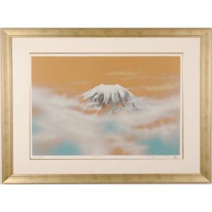 浜田泰介 霊峰富士 富士山 絵画 風景画 インテリア 和風 シルクスクリーン 版画 プレゼント コレクション 新築祝い 開店祝い 新品額付き｜agmotokawa