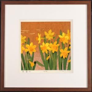 本荘正彦 天上庭園 花 絵画 睡蓮インテリア 和風 絵 木版画 プレゼント
