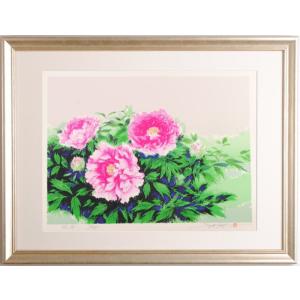 絵　額縁　牡丹　ボタン　縁起物 絵 額縁 牡丹 ボタン 縁起物（絵 額縁 牡丹 ボタン 縁起物 （七
