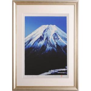 西村拡人 『富士山』 油絵・油彩 F6(6号) 絵画 肉筆 手描き 白富士