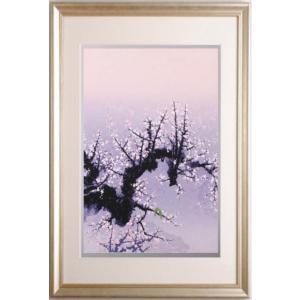 コスモス 花 絵画 油絵 あらきゆみ 「陽だまりに咲く倖せ」 額付き