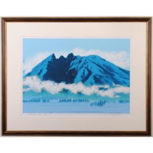 ヒロ・ヤマガタ 絵画 「水前寺公園」 熊本 風景画 ナイーフアート