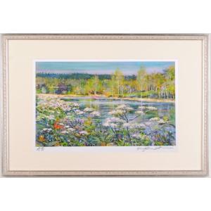 北欧 絵画 風景画 フィンランド ルオベシ パステル画