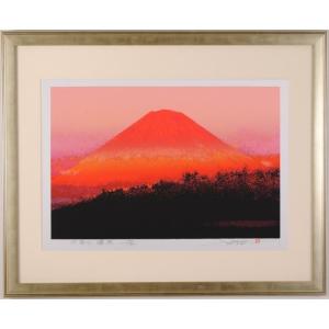 松 絵画 木 絵 風景画 版画 シルクスクリーン 池上壮豊 「松律-参」 額