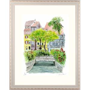 油彩 風景画「ドイツハイデルベルク旧市街の城と橋 」油絵 油彩 風景画「ドイツハイデルベルク旧市街の城と橋 」油絵