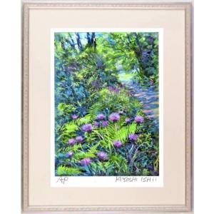 花 絵画 百合 アザミ 風景画 横浜ふるさと村 パステル画 石井清