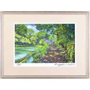 薔薇 花 絵画 リトグラフ 版画 ジョアン・ゲレロ 「ワイン・ローズ