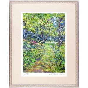 津田耕 絵 絵画 版画 ジークレー 額付き ノートルダムのテラスから