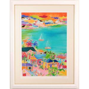 ポップアート 絵画 犬 ジークレー 版画 大谷一生 「ダックスフンド(青